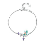 Rainbow Kingfisher 925 Sterling Silver Charm BraceletBraceletGreen