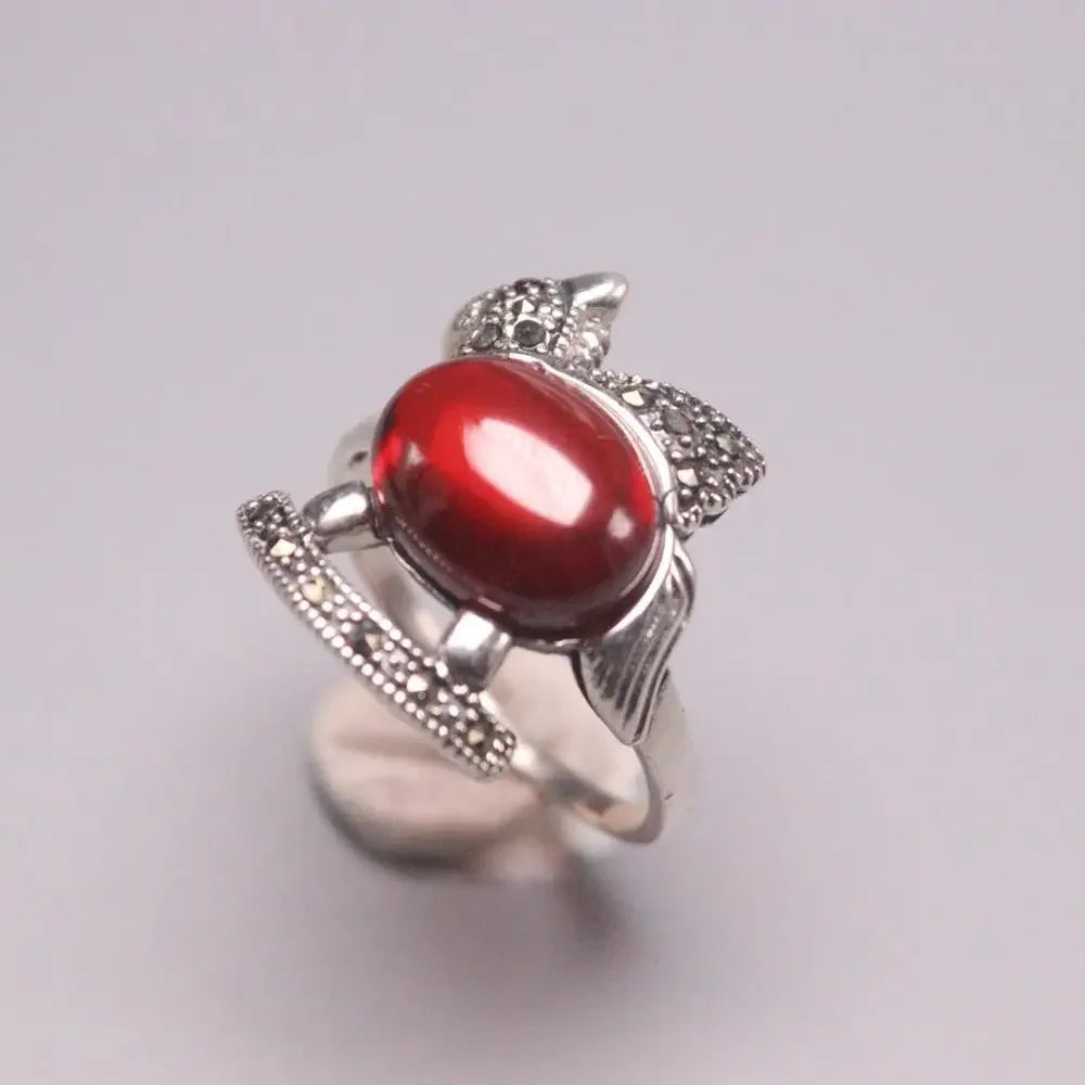 Genuine and Original Eternity Ring for Women Garnet Horse Ring