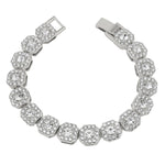 Wide Ice Chain Bracelet – 13MMSilver Color23CM-9in