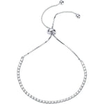 Adjustable CZ Tennis Bracelet – 14K Gold PlatedSilver Plated 25cm25cm