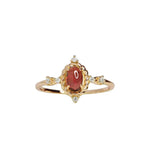 Retro Exquisite Oval Wreath Ruby Ring