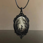 Gorgeous Carved Bohemian Garnet Pendant NecklaceYA3004-2