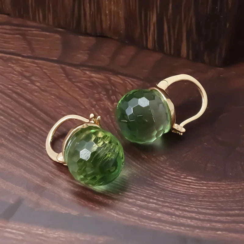 Retro Sweet Crystal Ball Earrings for Women