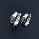 0.8CT Oval 4*6mm Alexandrite Earrings for Women Solid 925 Sterling Silver Gemstone