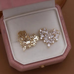 14K Gold Plated Zircon Love Earrings