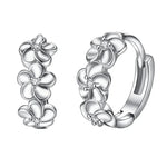 Crystal Flower Hoop Earrings for Women