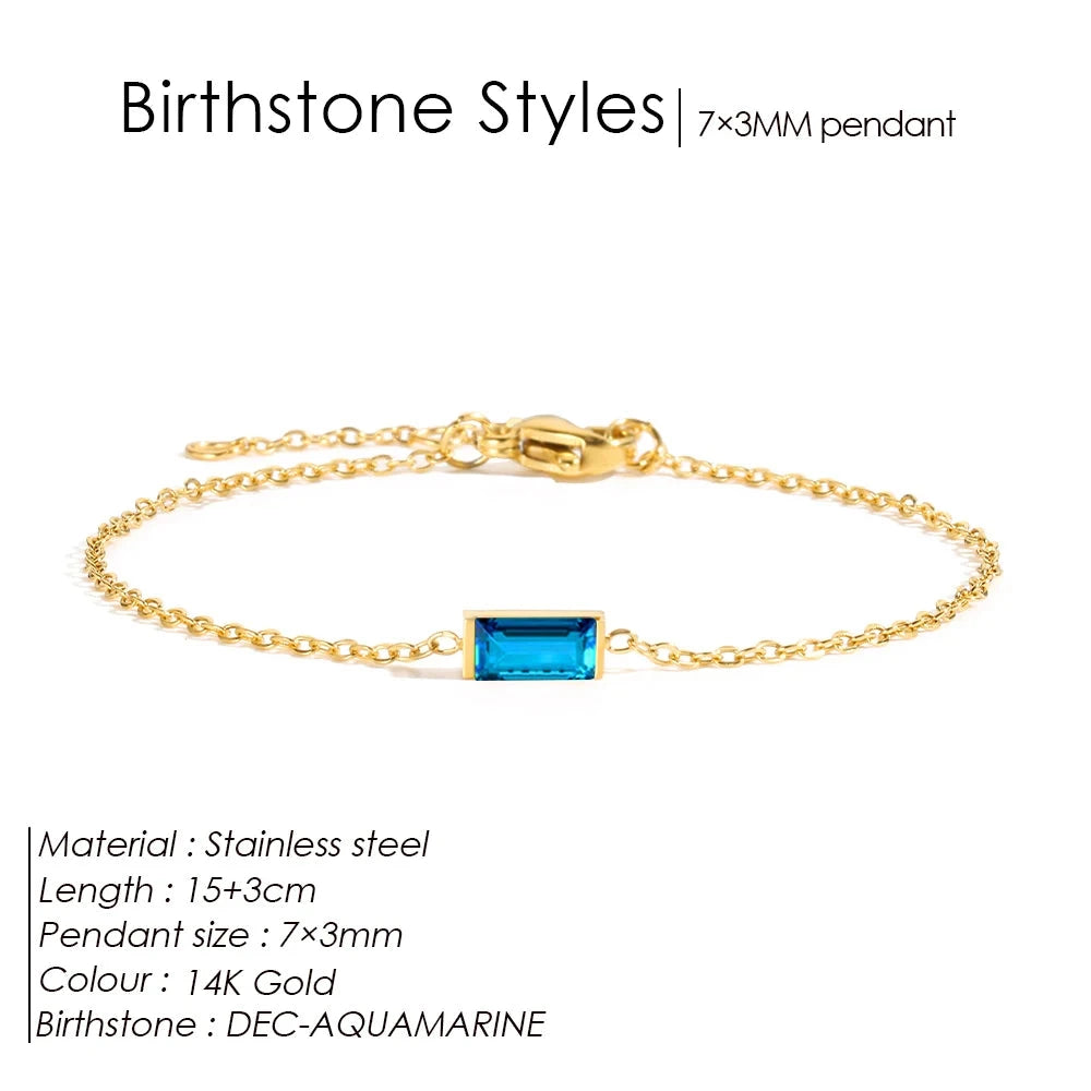 Birthstone Bracelet Sparkling Rhinestone BangleYS36100-December15 Extend 3CM