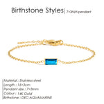Birthstone Bracelet Sparkling Rhinestone BangleYS36100-December15 Extend 3CM