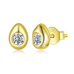 18K Gold Plated Teardrop Moissanite Stud EarringsMSE108