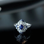 Luxury Light Blue Sapphire Rings for WomenresizableBlue