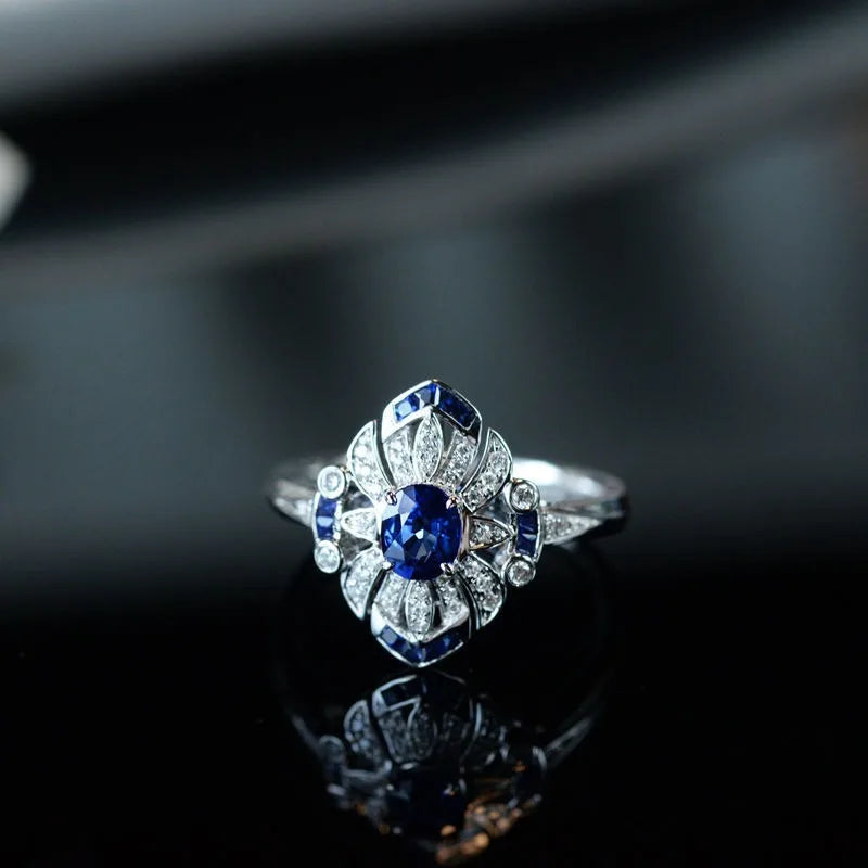 Luxury Light Blue Sapphire Rings for WomenresizableBlue