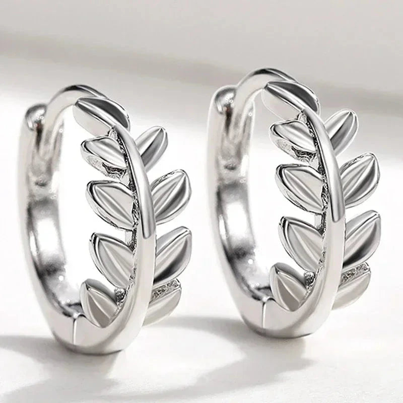 Versatile Women’s Hoop Earrings with Cubic ZirconiaE1686