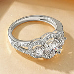 Rrjzz 14K Gold Plated Three Stone CZ Ring