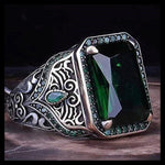 Emerald and Ruby Vintage Style RingRingEmerald6