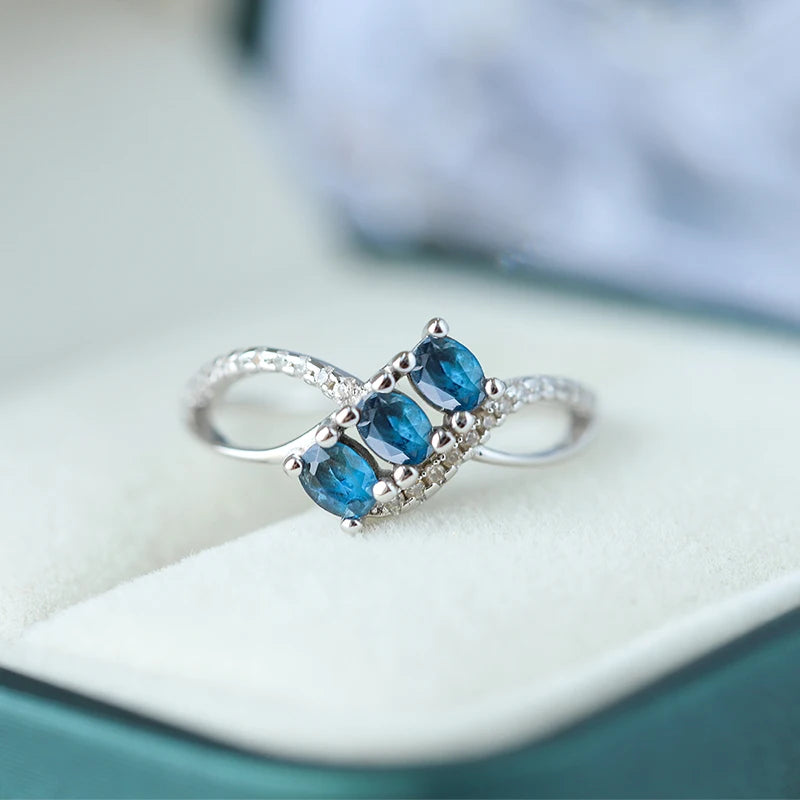 Creative Infiniry Jawed Sapphire Couple Ring For Women