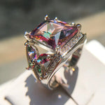 925 Silver AAA Purple Zircon Ring - Unisex