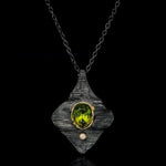 Vintage Peridot Black Gothic NecklaceNecklace