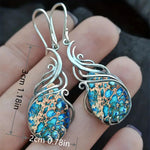 Vintage Earrings Imitation Turquoise Bohemian