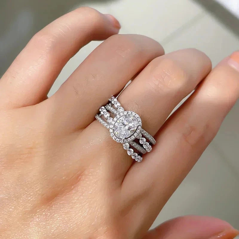 Sparkling CZ Cross Band for Women