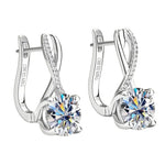 Elegant and Versatile High-End Moissanite Earrings for WomenTER50307silver