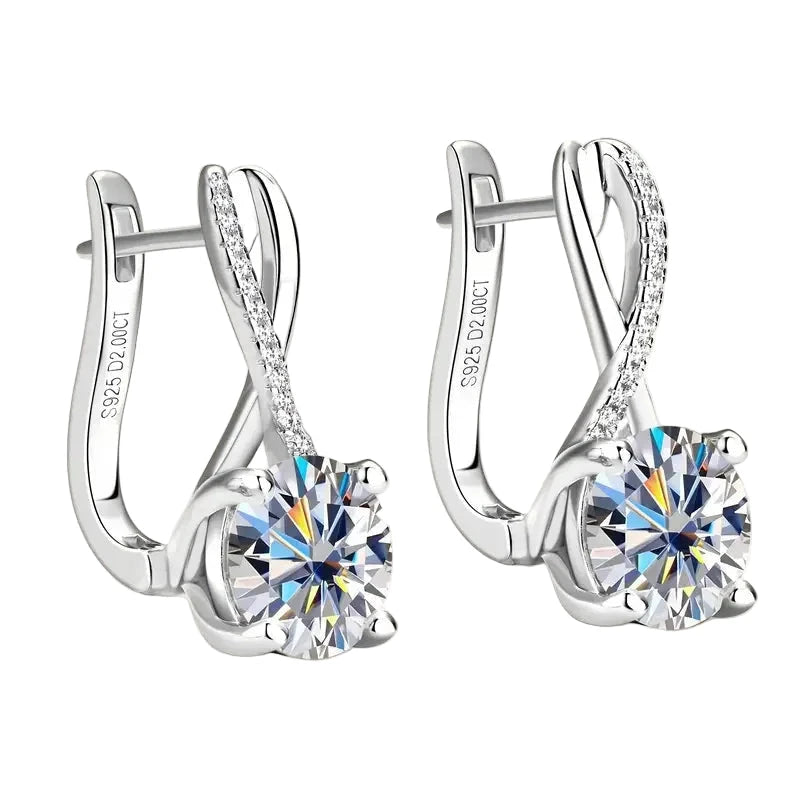 Elegant and Versatile High-End Moissanite Earrings for WomenTER50307silver