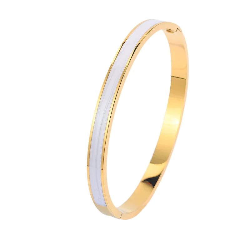 Stainless Steel Designer Bracelet for Womenwhite-2
