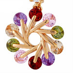 Luxury Crystal Zircon Flower Copper Dangle Earrings Women