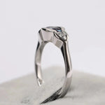 Delicate Cubic Zirconia Blue Noble Ring