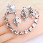 Purple Zircon Silver 925 Jewelry Sets4PCS-Champagne7