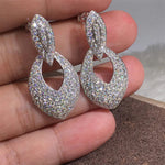 Sapphire Dangle Earring Jewelry 925 Sterling silver Party Wedding Drop EarringsE1024