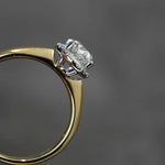 Wedding Ring Luxury Two Tone Crystal AA Cubic Zirconia Engagement