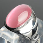 Vintage Gray Cat Eye Stainless Steel RingPink-S12