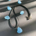 Irregular Aquamarine Stones Earrings Pendant Necklace JewelryJewelry Sets