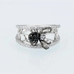 Dazzling Crystal Black Spider Rings for Women