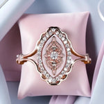 Luxurious High-End Lace Ring for Womenrose gold9