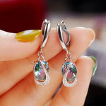Exquisite Multi-Colored CZ Dangle Earrings for Women