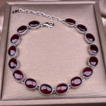 Natural Purple Teeth Garnet Women's Bracelet Ruby