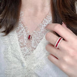 Light Luxury Ruby Jewelry Set