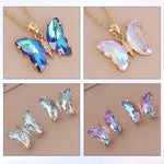 Gradient Butterfly Pendant Necklace