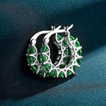 Brilliant Round Zirconia Hoop Earrings Circle Versatile LookE3635