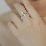 925 Sterling Silver Topaz Ring Lace HollowingFFMM0026CHINA