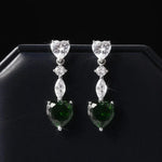 Luxury Green Crystal Drop Earrings – Women's Anniversary GiftF1736