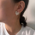 14K Gold Plated Zircon Love Earrings