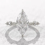 Crystal Marquise Cubic Zirconia Thin Ring for WomenF1494 silver6