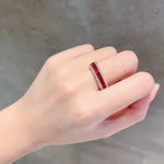 Light Luxury Ruby Jewelry Setadjustable ring