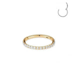 Opal Hinged Pitch PiercingGold1.2x6mm