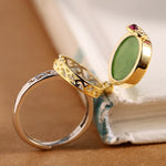 Chalcedony Hetian Jasper Exquisite Resizable RingRing