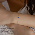 Birthstone Bracelet Sparkling Rhinestone Bangle