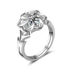 Windmill-Shaped Silver Wedding Ring