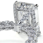 Luxury Princess Silver Color Designer Engagement Ring